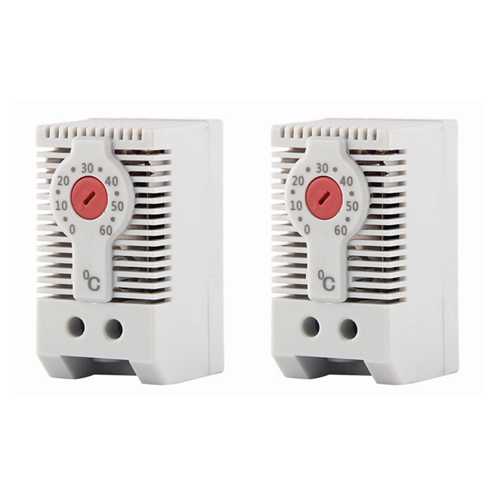 Jnchdghwa 2X KTO011 Normally Closed NC Adjustable Mechanical Temperature Controller Cabinet Thermostat Din Rail,for Heating Use