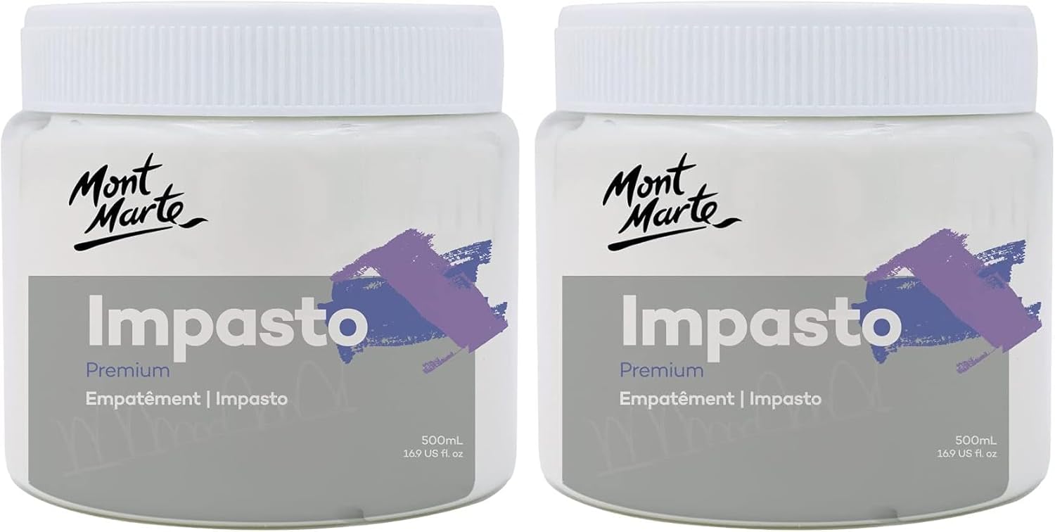 Mont Marte Impasto Acrylic Medium 500ml (17oz) (Pack of 2)