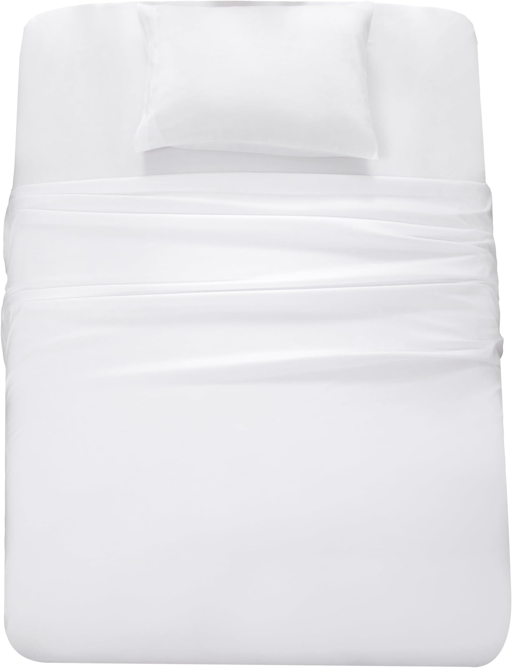 Panax Bedding Single Bed Sheets Set - 3 Piece Bedding - Brushed Microfiber - Shrinkage and Fade Resistant - Easy Care (White, Single)
