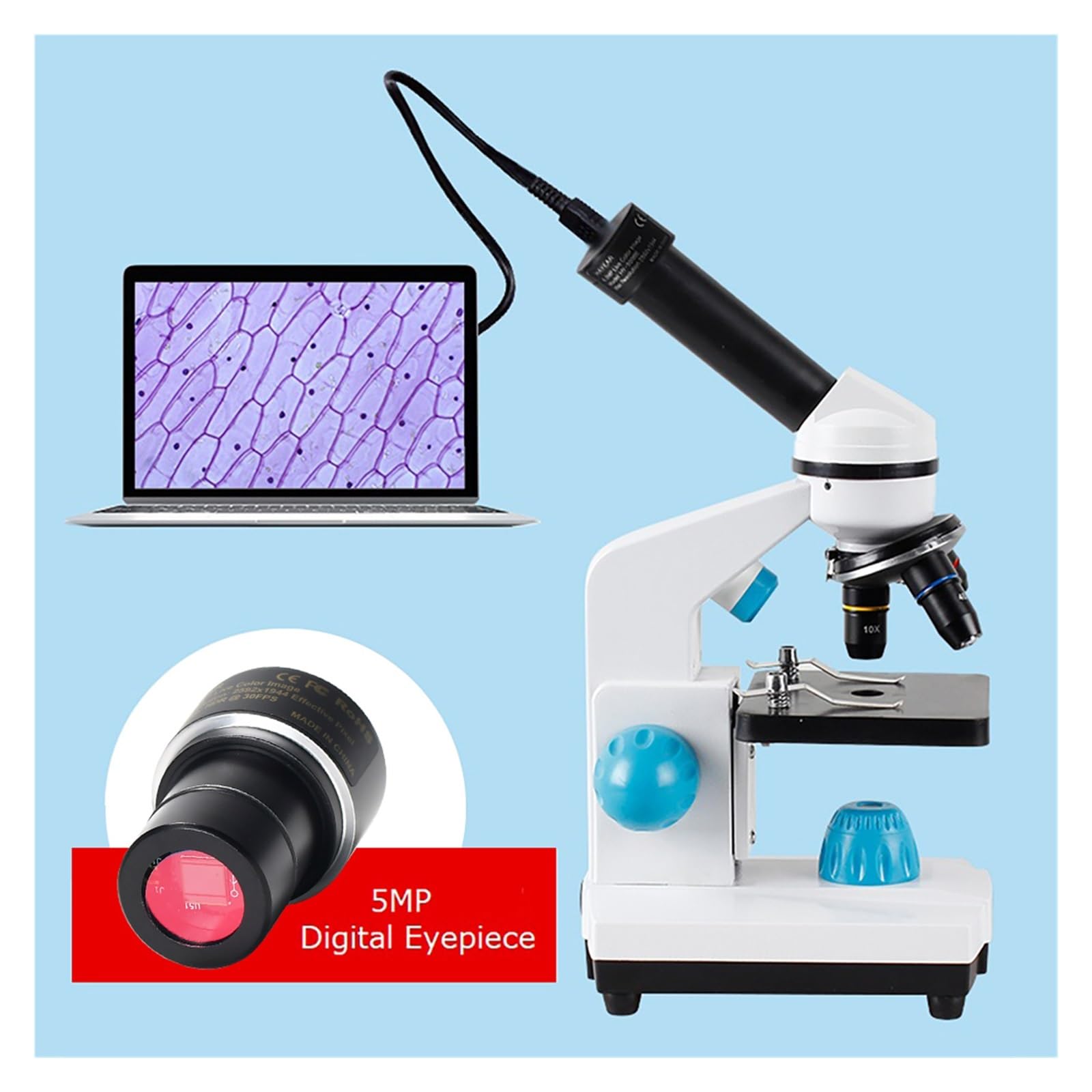 Cyfrowy elektroniczny okular 5 MP CMOS Kamera mikroskopowa USB2.0 Free Driver Camera TypeC Mikroskopowy Ocular