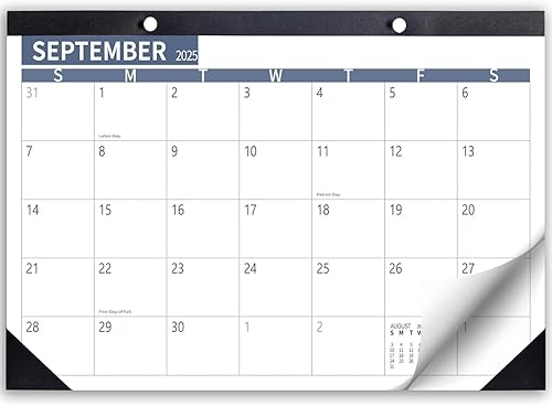 Calendario de escritorio 2024 2025 calendarios de pared, julio 2024 a diciembre 2025, planificador mensual de papel de oficina de 17 x 12 pulgadas,