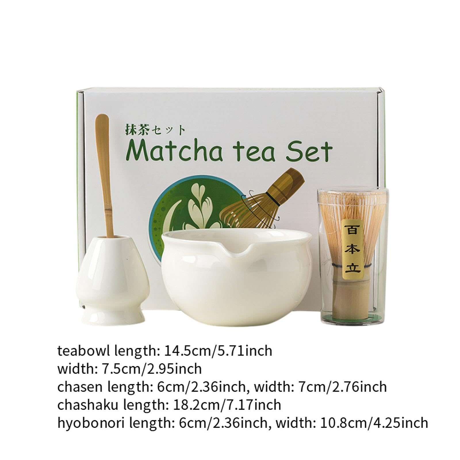 ATORSE™ 4X Matcha Set Handmade Elegant Modern Japanese Tea Ceremony for Kitchen Home Gloss White|Home & Garden|Food & Beverages|Tea 1