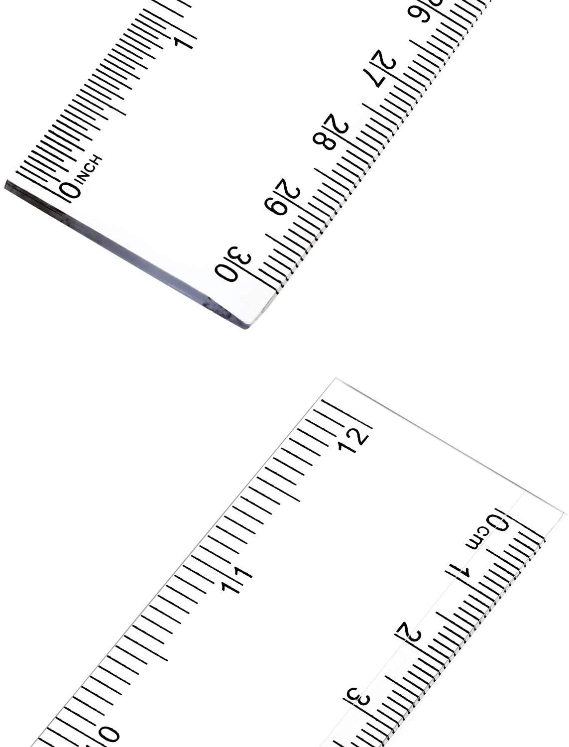Snapklik.com : 60 Pack Clear Plastic Ruler, 12 Inch Standard/Metric ...
