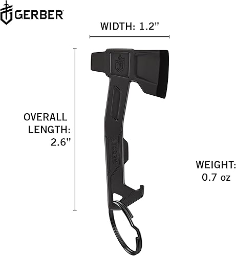 Miniatura 9 de Gerber Llavero de hacha de engranaje 3 en 1, multiherramienta, clips para bolsillo o llavero con abridor de botellas, conductor de cabeza plana,