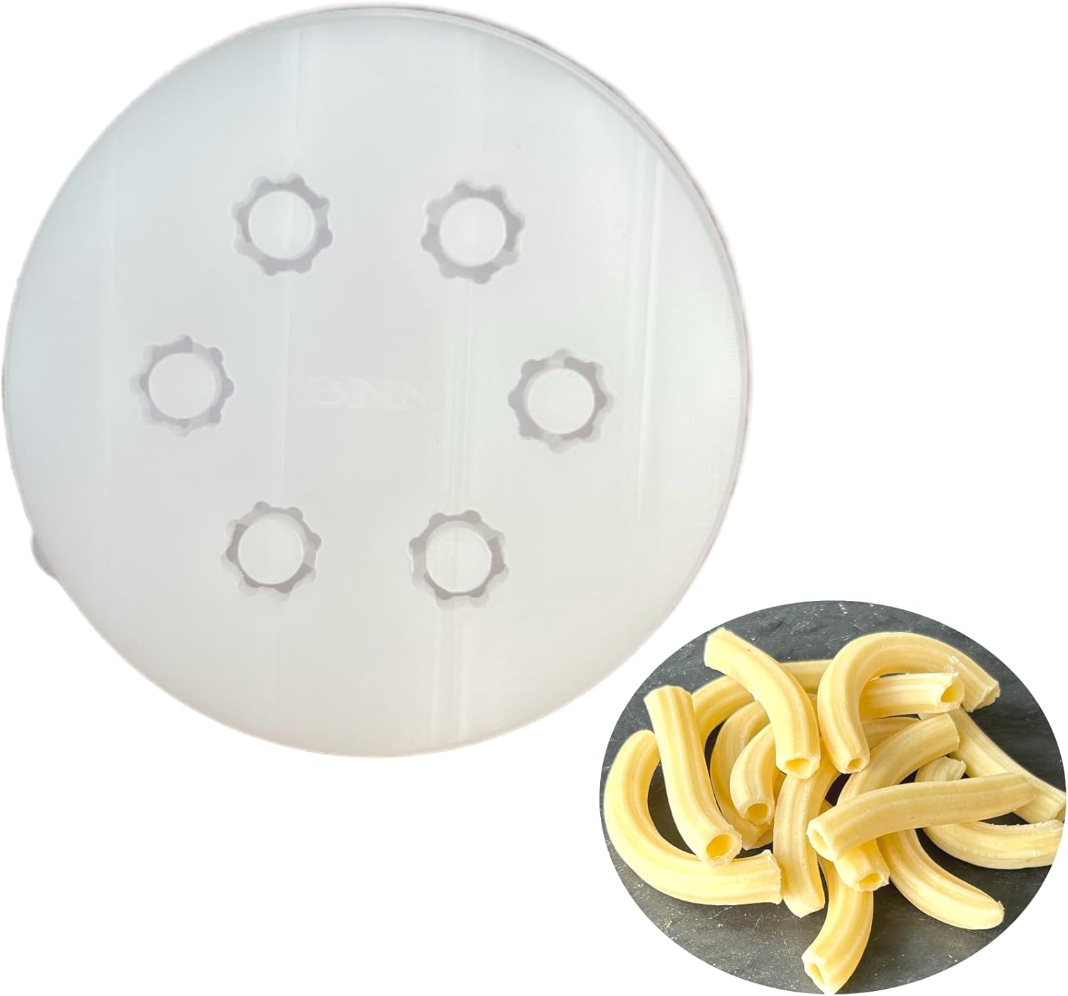 BNN - Macaroni Rigate - 8mm - AMMACR08 - Pasta Disc compatible with Philips Pasta Maker