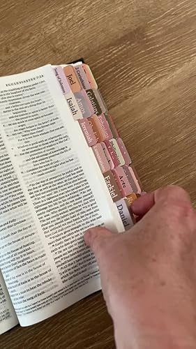 VANRA Onglets Bibliques Pour Femme – 75 Étiquettes Laminées – Motif Fleur Vintage – Guide D’Alignement Inclus
