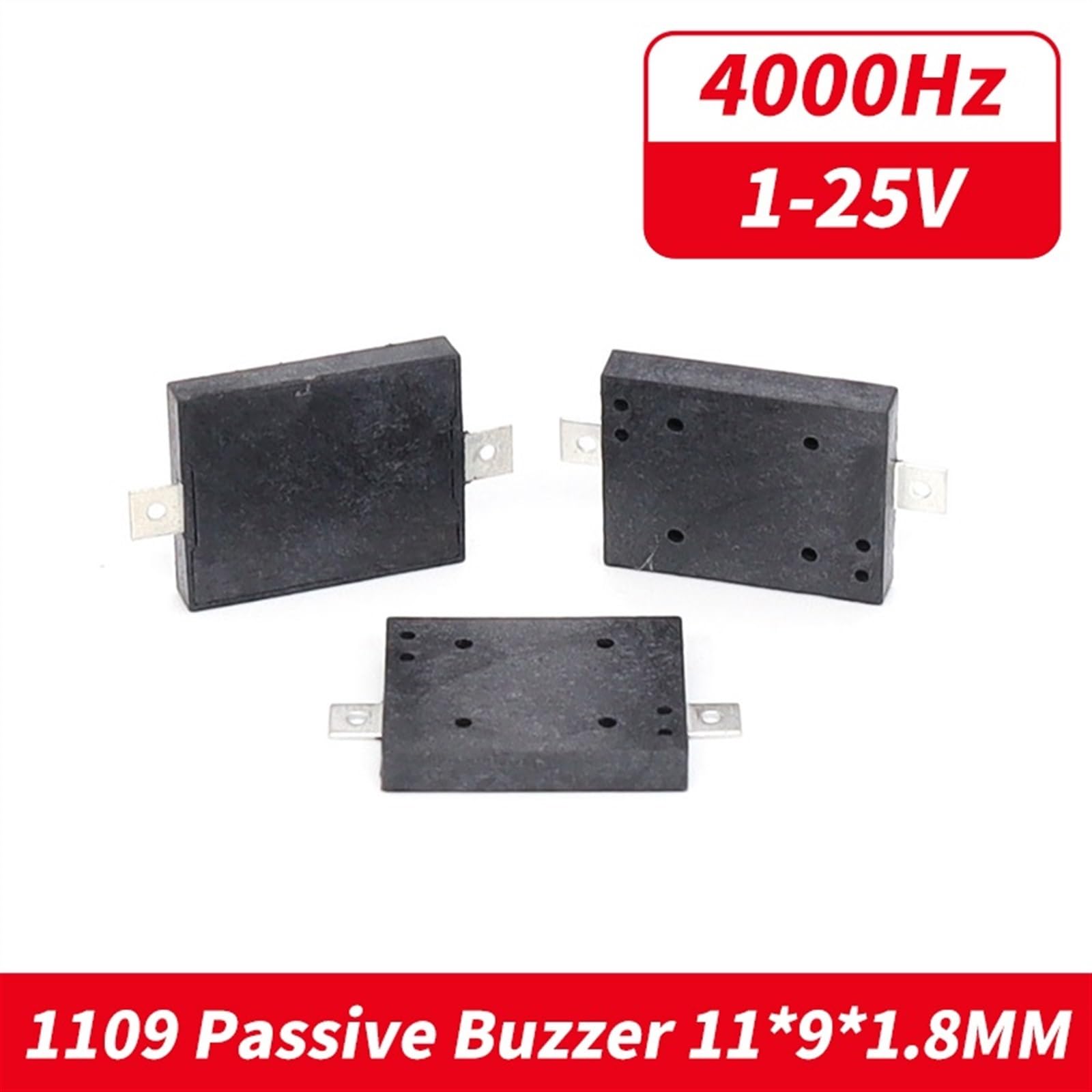 1pcs 1109 Patch Buzzer Passive Piezoelectric Sounder 11 * 9 * 1.7MM Buzzer Oscillation Frequency 4000HZ