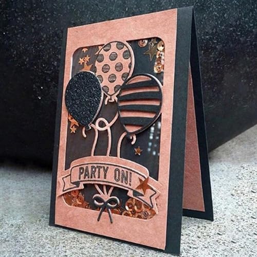 Miniatura 4 de Troqueles de corte de globos para hacer tarjetas, plantillas de corte para álbumes de recortes, álbum de fotos, troqueles de papel decorativo para