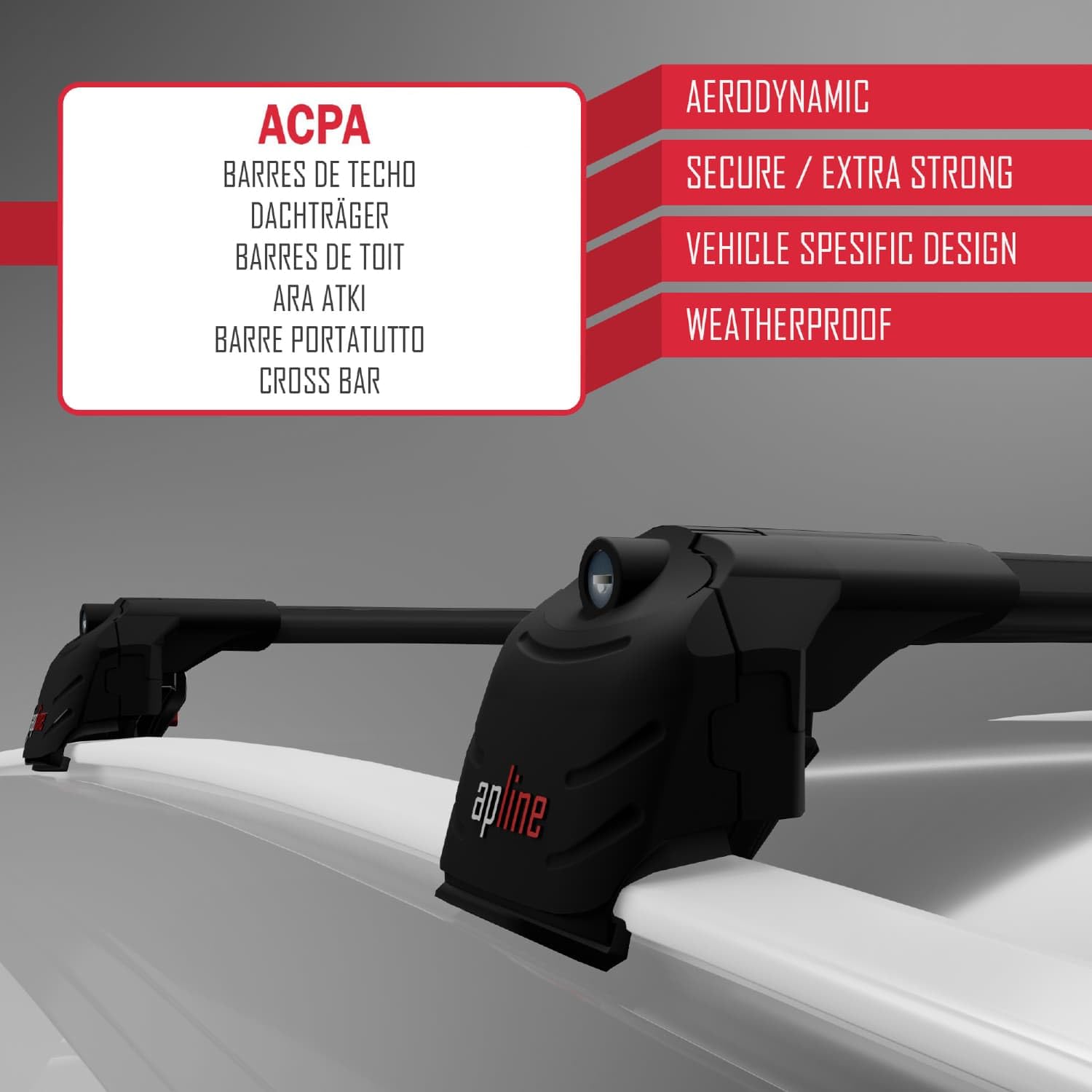 Kompatybilne z Nissan Qashqai 3 (J12) 2021-2026, Czarne aluminiowe belki poprzeczne do dachu typu ACE-2