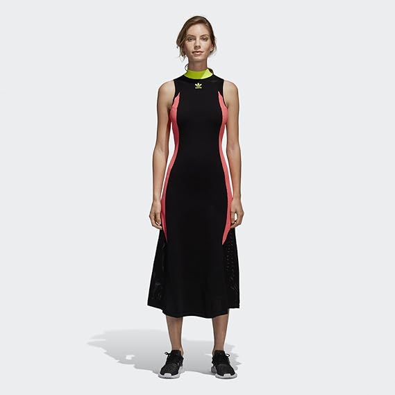 Amazon Co Jp アディダス オリジナルス Adidas Originals Ce0977 Women 42 Knit Dress Black Flash Red Black Flash Red M 服 ファッション小物