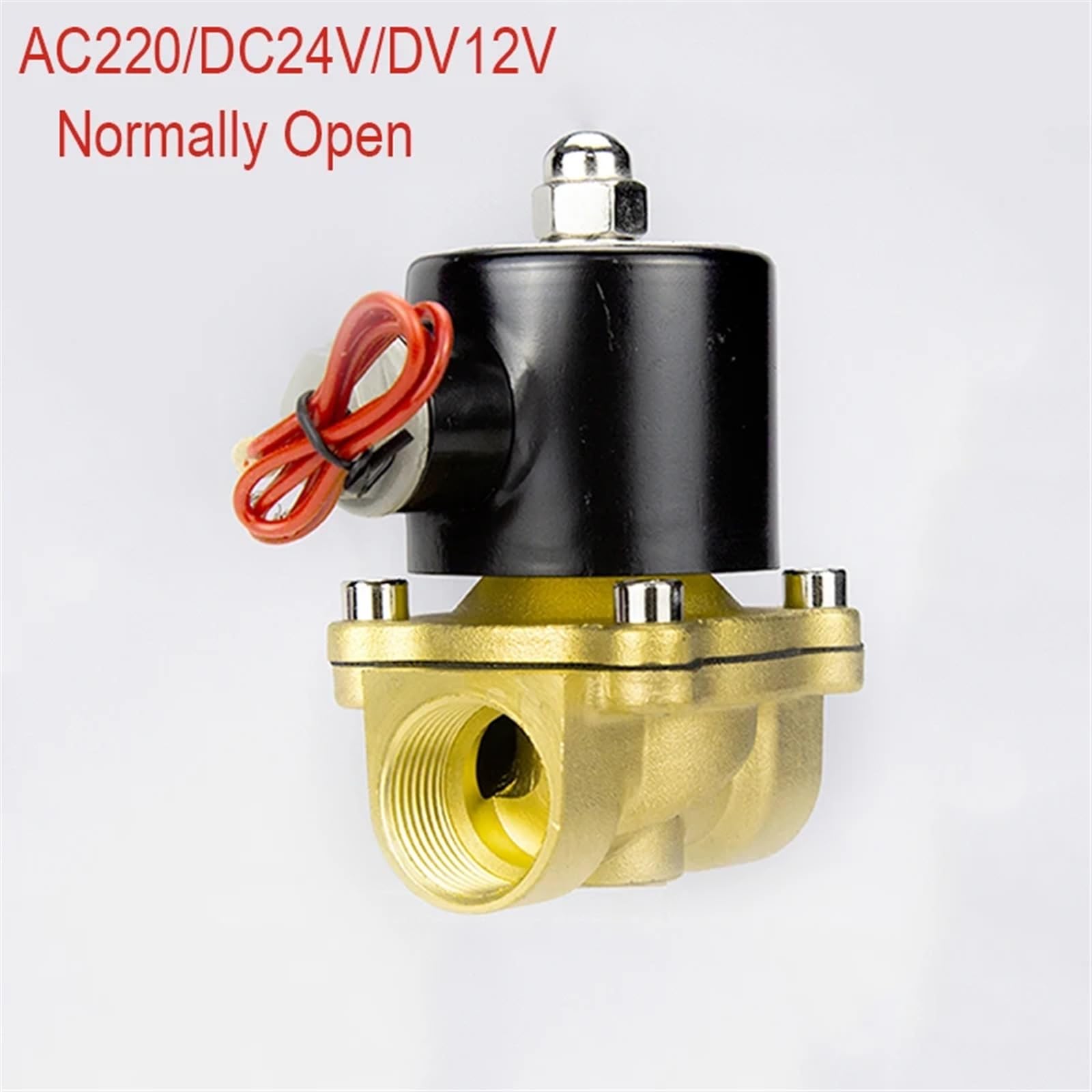 Electroválvula neumática de 1/4", 3/8", 1/2", 3/4" y 1", DN8/10/15/20/25/50, Normalmente Abierta, for Agua, Aceite y Aire, 12 V, 24 V y 220 V | Dn40,24V