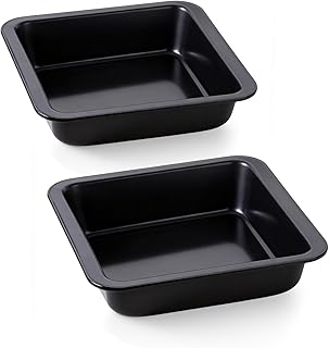 2 Pack Square Cake Pan, 8 Inch Nonstick Square Baking Pan for Cake Brownie Lasagna, Rust-resistant, Dishwasher Safe & Easy Clean, Send Goods from Local Warehouse