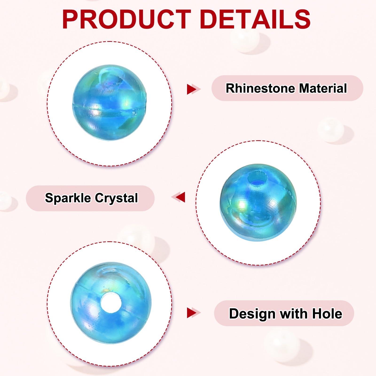 PATIKIL 8 mm Acrylic Round Beads - Image 3