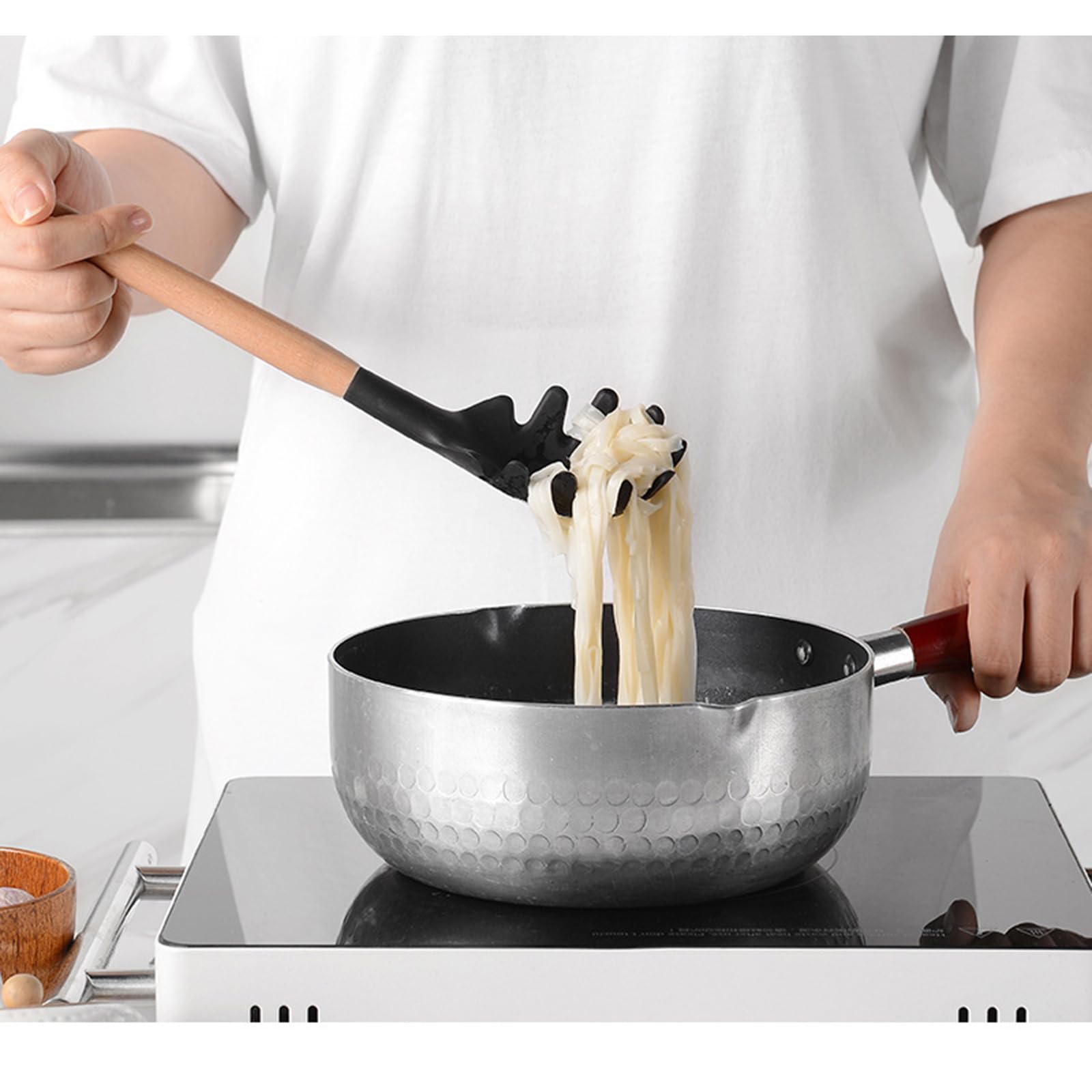 11 Stück Küchenhelfer Set, Silikon Küchenutensilien Set, Antihaft Hitzebeständiger Holzgriff Kochbesteck Mit Utensilienhalter, Silikonspatel Kochgeschirr Set, Spülmaschinengeeignet
