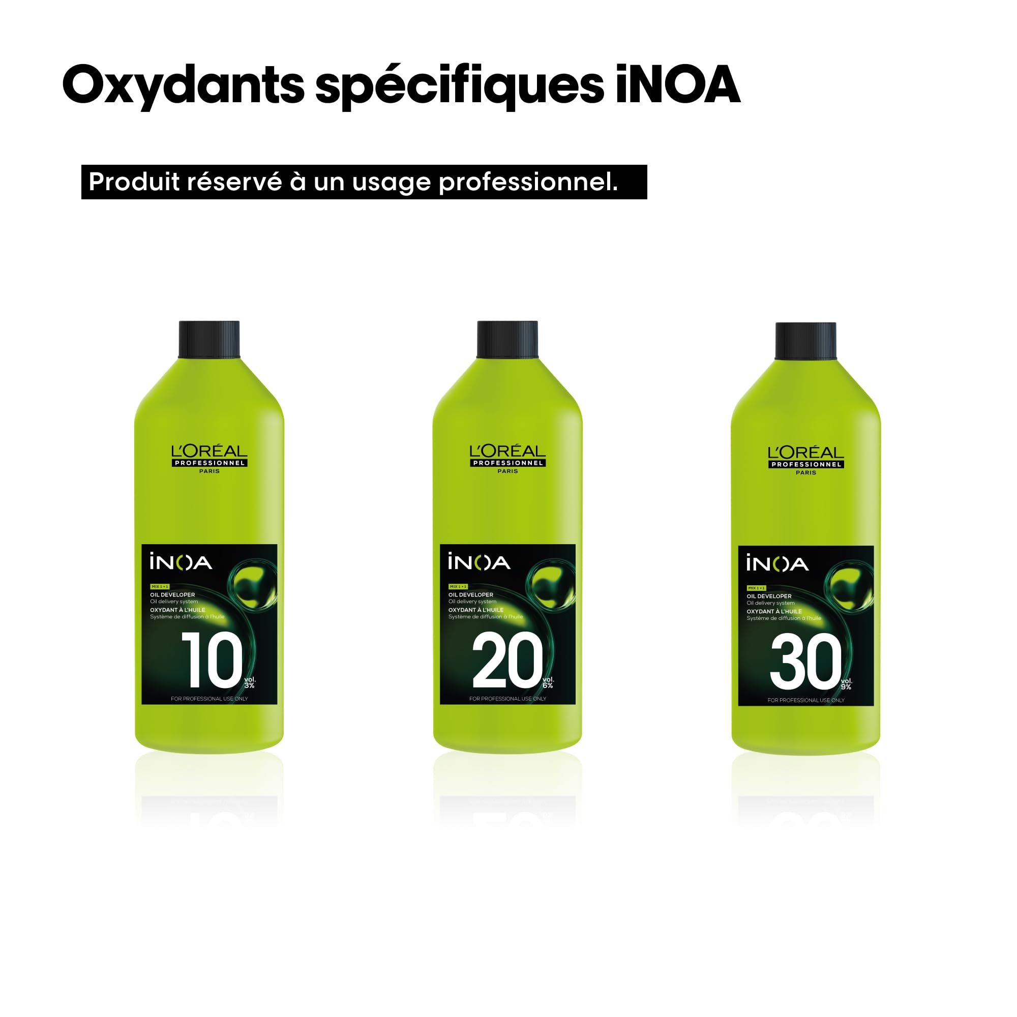 L'OREAL PROFESSIONNEL - Oxydant 20 Volume Crème Riche 6% - À Mélanger Avec les Colorations iNOA - Couvre les Cheveux Blancs & Éclaircit Jusqu'à 2 Tons - iNOA - 1 L
