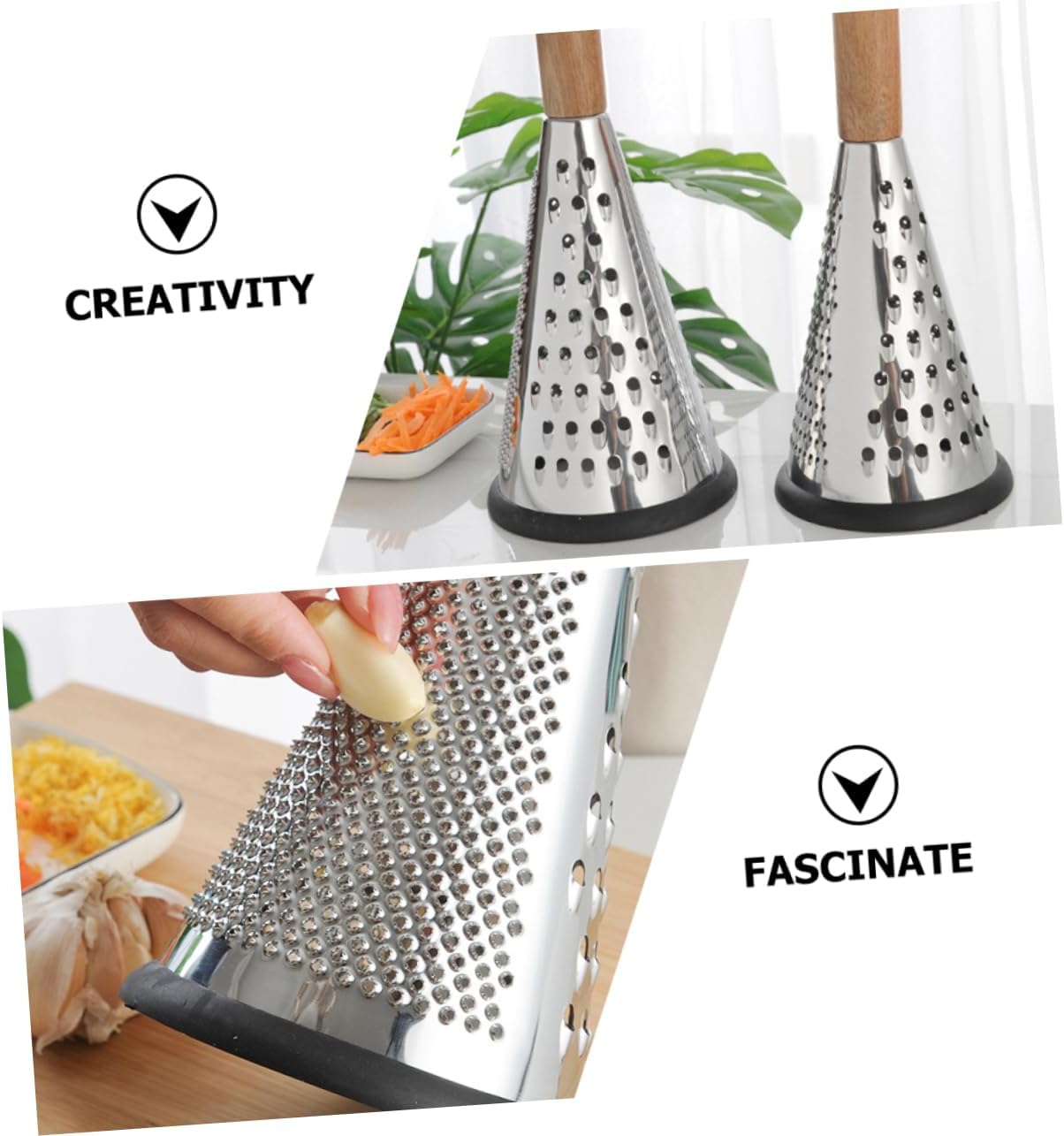 Cone Cheese Grater Vertical Stainless Steel for Home Restaurant