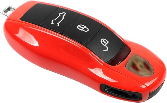 Jaronx Compatible with Porsche Key Fob Cover for Cayenne Panamera Macan