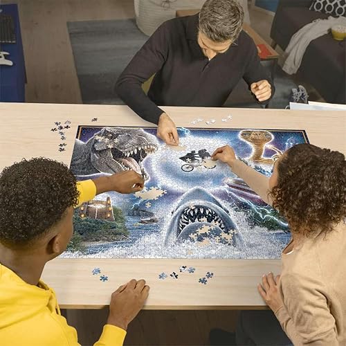 Miniatura 3 de Ravensburger - Universal Amblin Entertainment - Rompecabezas de 2000 piezas - Colores vivos y atrevidos - Representación intrincada de ET, Jurassic