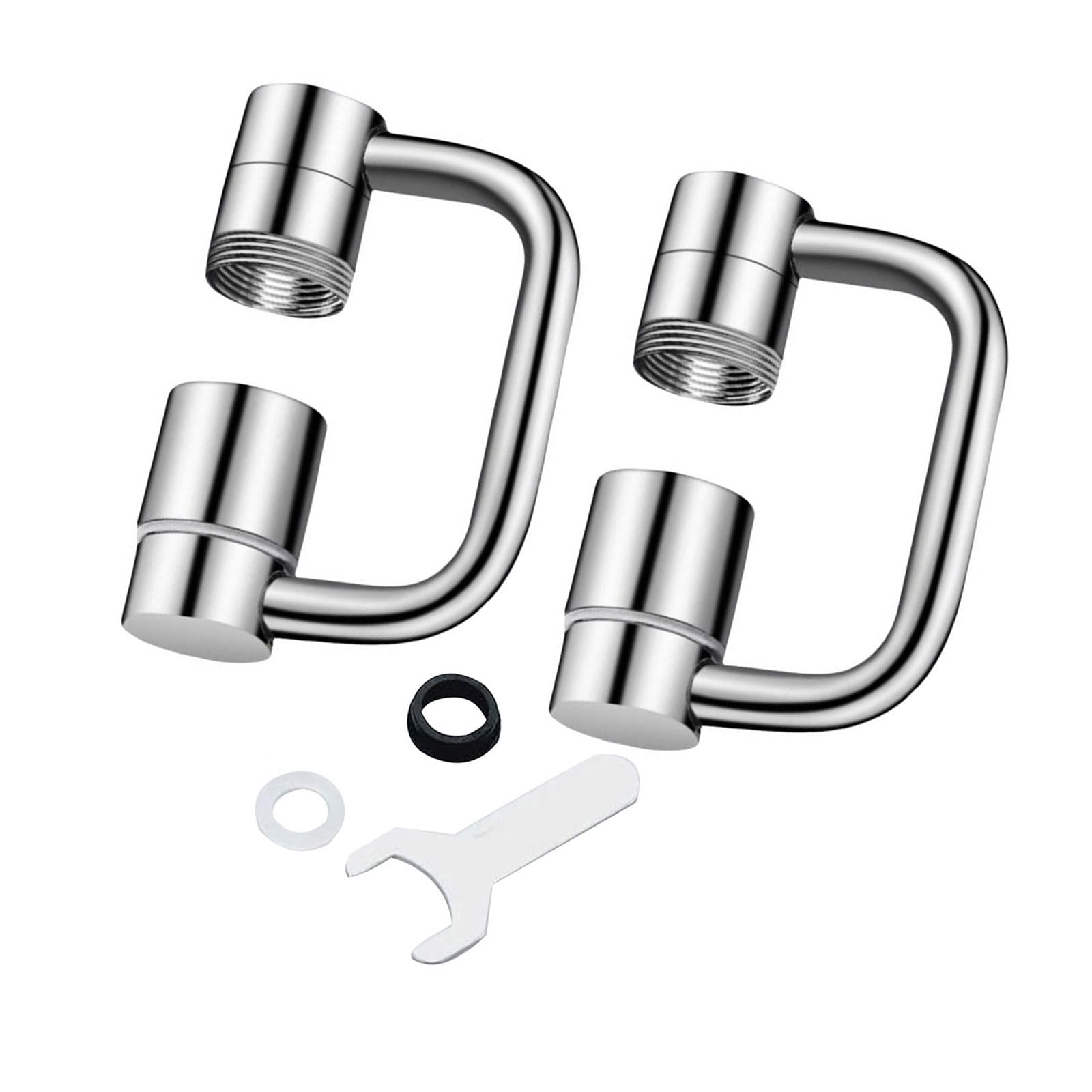 General Adjustable Faucet Adapters 360 Rotate Designs Easy Angles Not Splashing Flexible Faucet Extenders Flexible Goosenecks Adapters