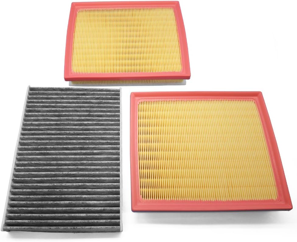 Upgraded Air Filter & Cabin Air Filter Kit Fit for Toyota Tundra 2022 2023 2024 Sequoia 2023 2024 Replace 17801-F4010 87139-0C010 CA12963 WA11653