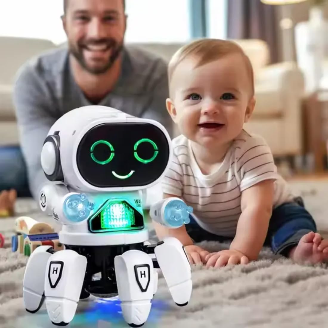 VRION® KRIMION® Toy Robot Dancing All Direction Rotation Robot with Colorful Lights and Music Dancing Robot Toys for Boys and Girls | Pack of 1 I (Assorted Colours) 4