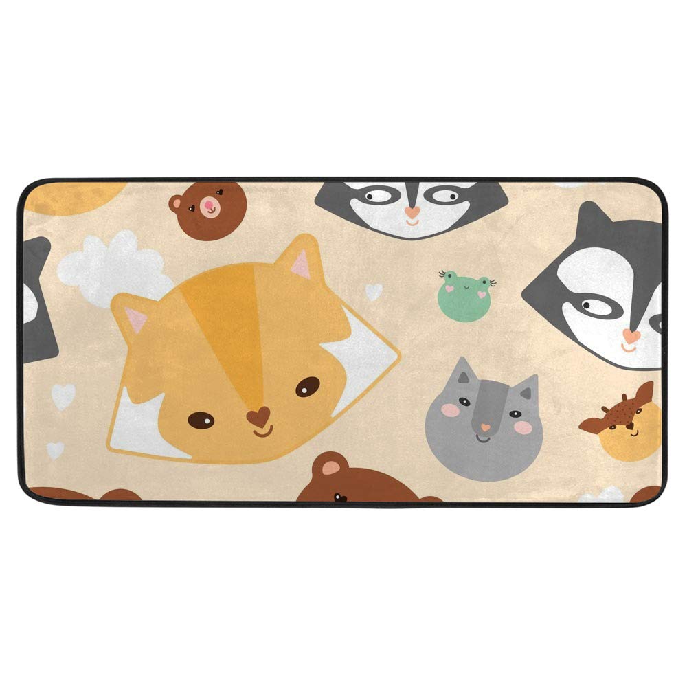 Tapis de cuisine 39x20 antidérapant avec motif couple de chevaux pour décoration et confort