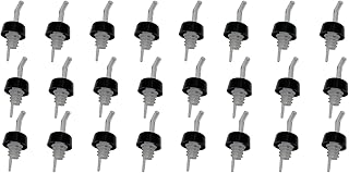 Whiskey Pourers with Collar | Pack of 12 Liquor Bottle Pour Spouts | Alcohol Pourers for Bartending, Bars, and Home Use