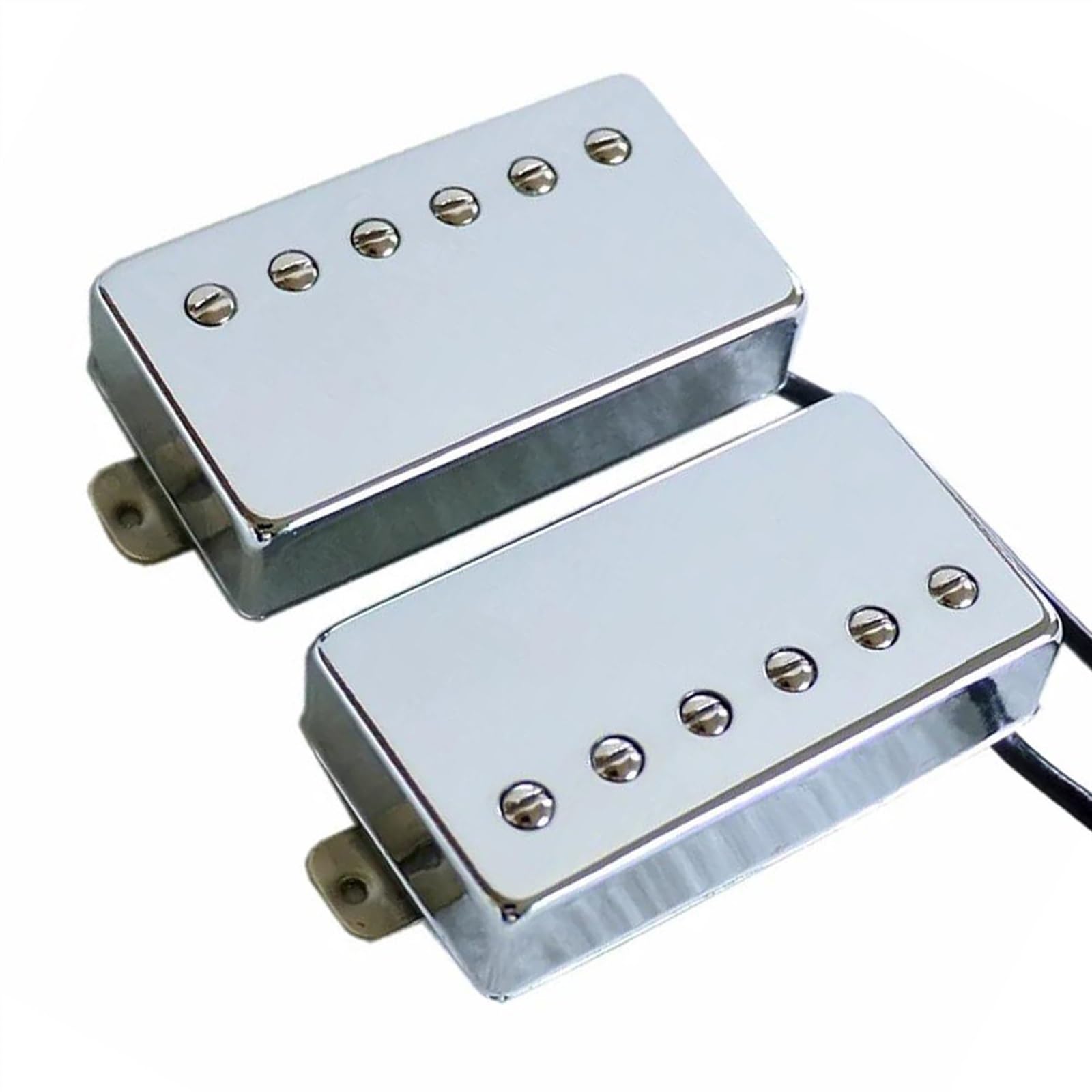 Przetworniki Do Gitary Elektrycznej Chromowany przetwornik gitarowy z niklowo-srebrną płytą bazową przetworniki do gitary elektrycznej części zamienne