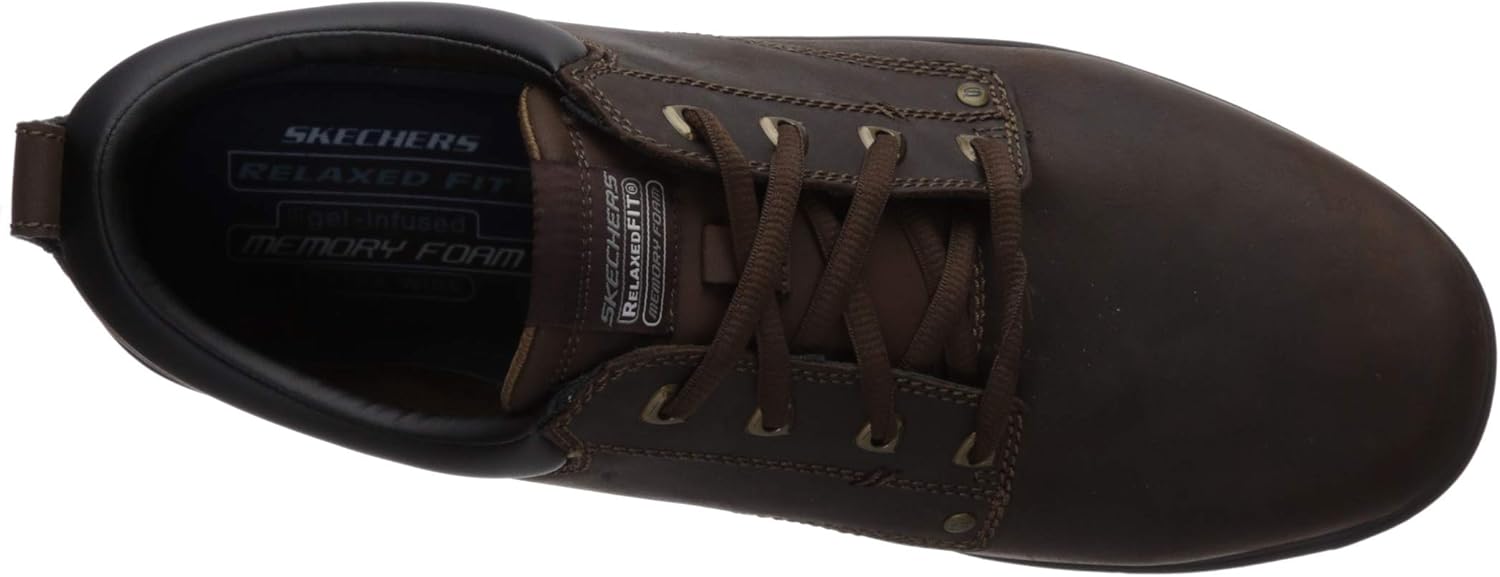 Skechers Mens No Upc Smooth Toe Oxford, Brown, 16 US - Image 5
