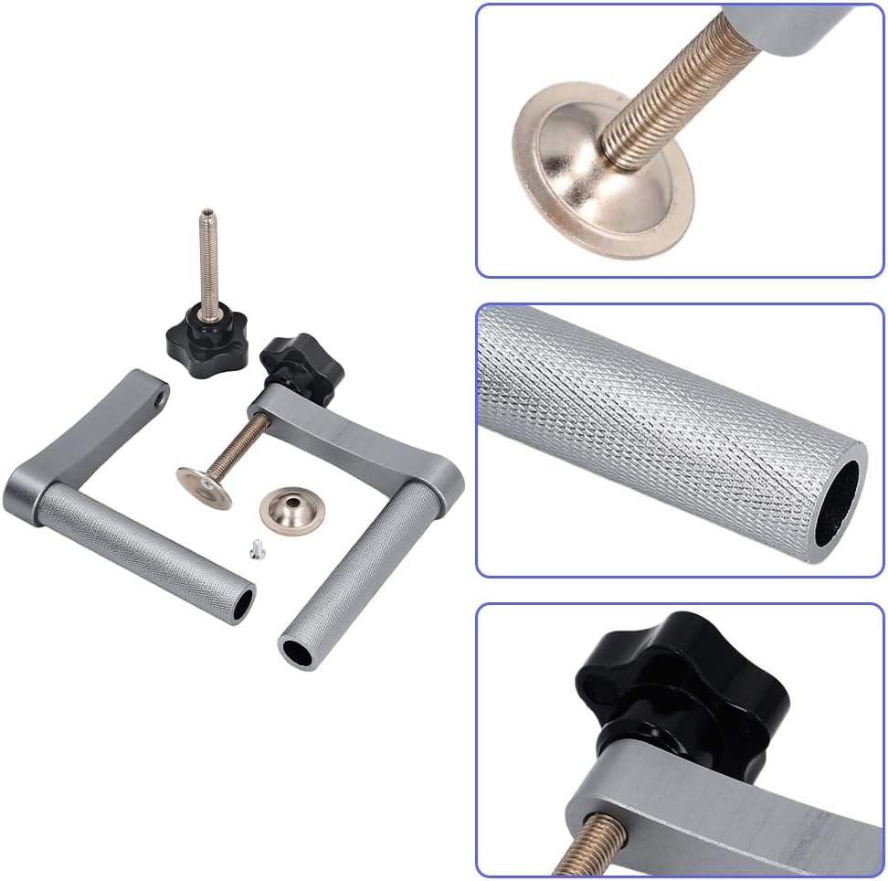 Joyzan Bench Dog Clamp, 3/4 inch Non-marking Dogs Woodworking Hole Clamps Adjustable Table Holdfast Workbench Hand Tools Stainless Steel Hold Secure Quick Acting Stop Accessories Craftsmen DIYers 2Pcs