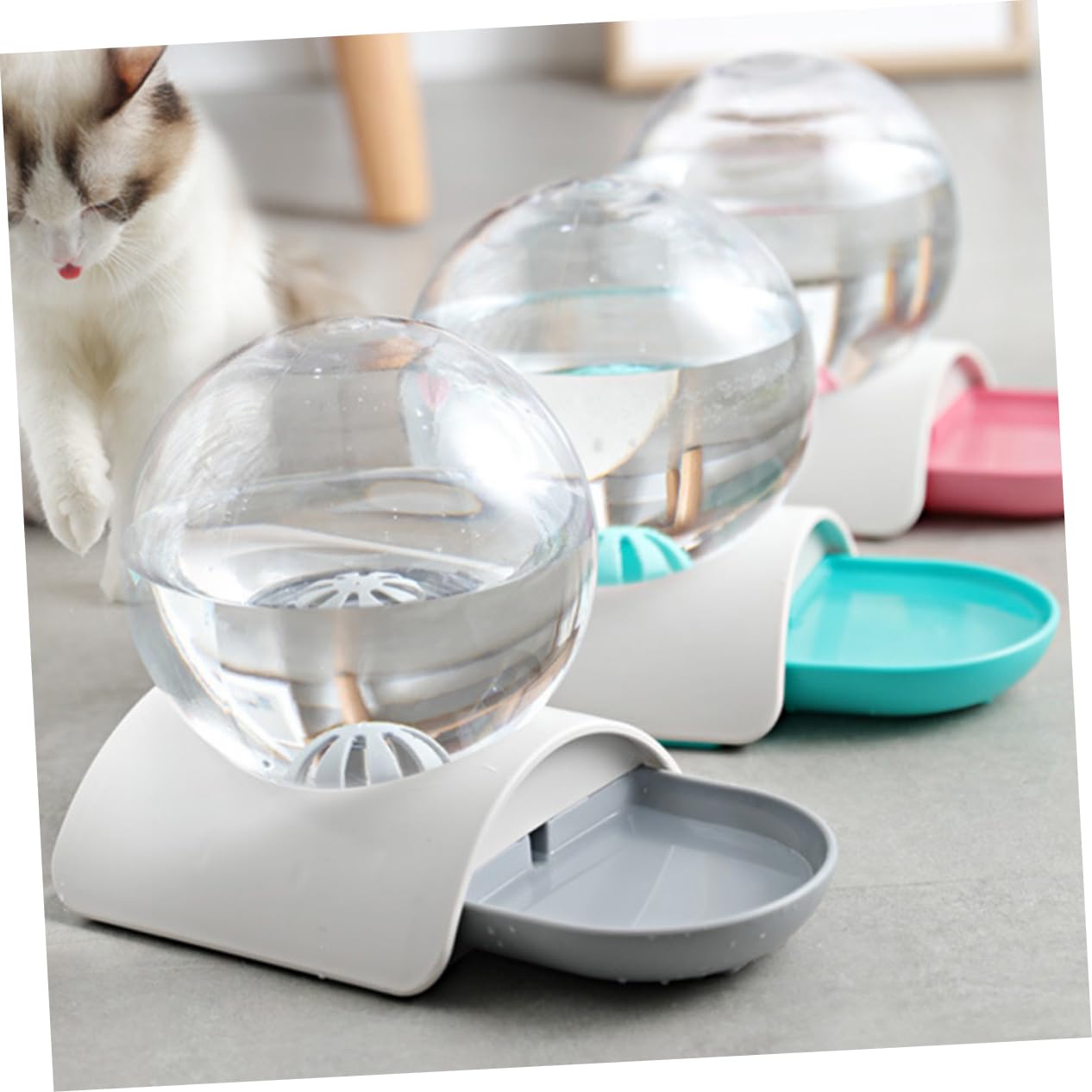 Ipetboom Distributore Automatico Per Animali Domestici Ciotola Rinfrescante Blu Per Cani e Gatti Design Stabile e Materiale Durevole Erogatore Sicuro e Facile Da Pulire Accessorio Per Casa