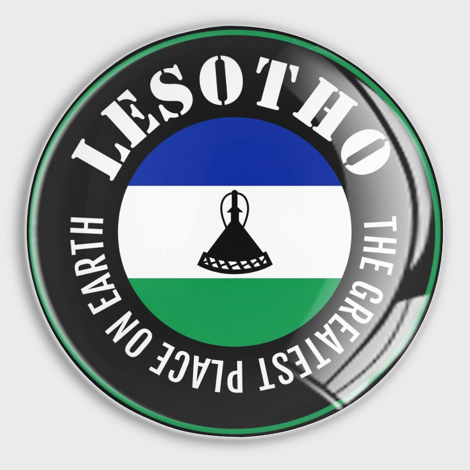 Aimants de tableau blanc motif Lesotho en verre anti-rayures x4