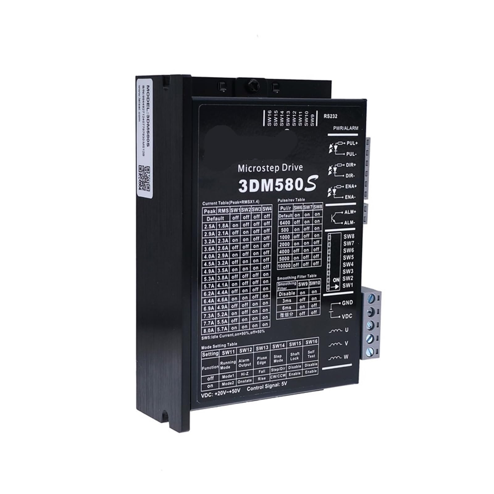 Driver pas à pas 3DM580 moteur triphasé 18-50VDC commande CNC 57 86