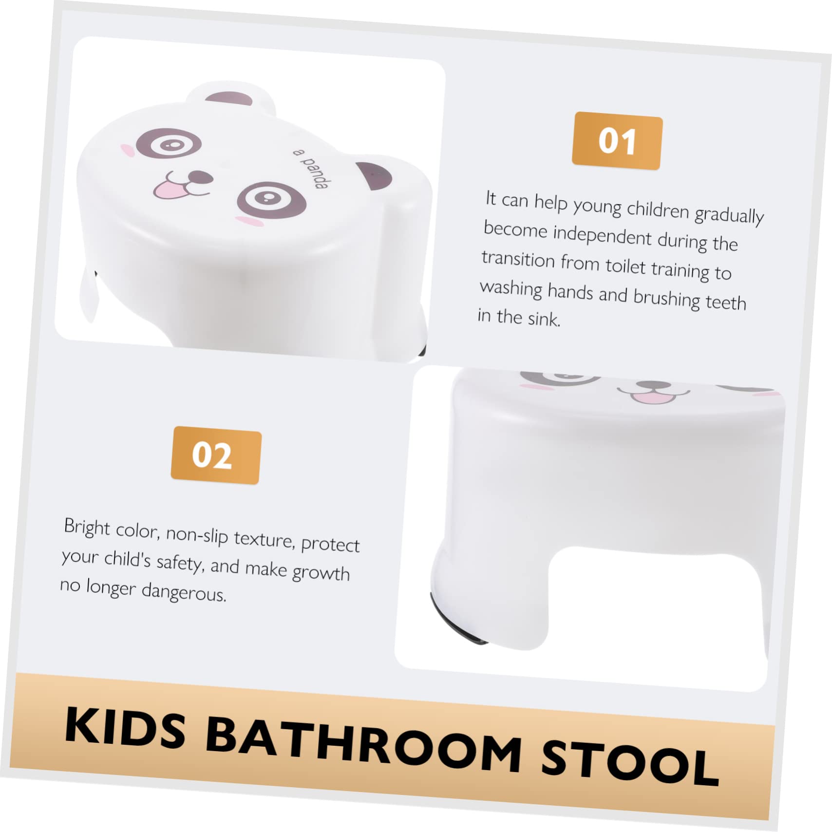 Toyvian 3piezas Taburete Antideslizante para Niño Niña Escalón De Baño para Entrenamiento De Inodoro y Lavado De Manos Banquito De Resistente y Ligero Uso Familiar y Seguro