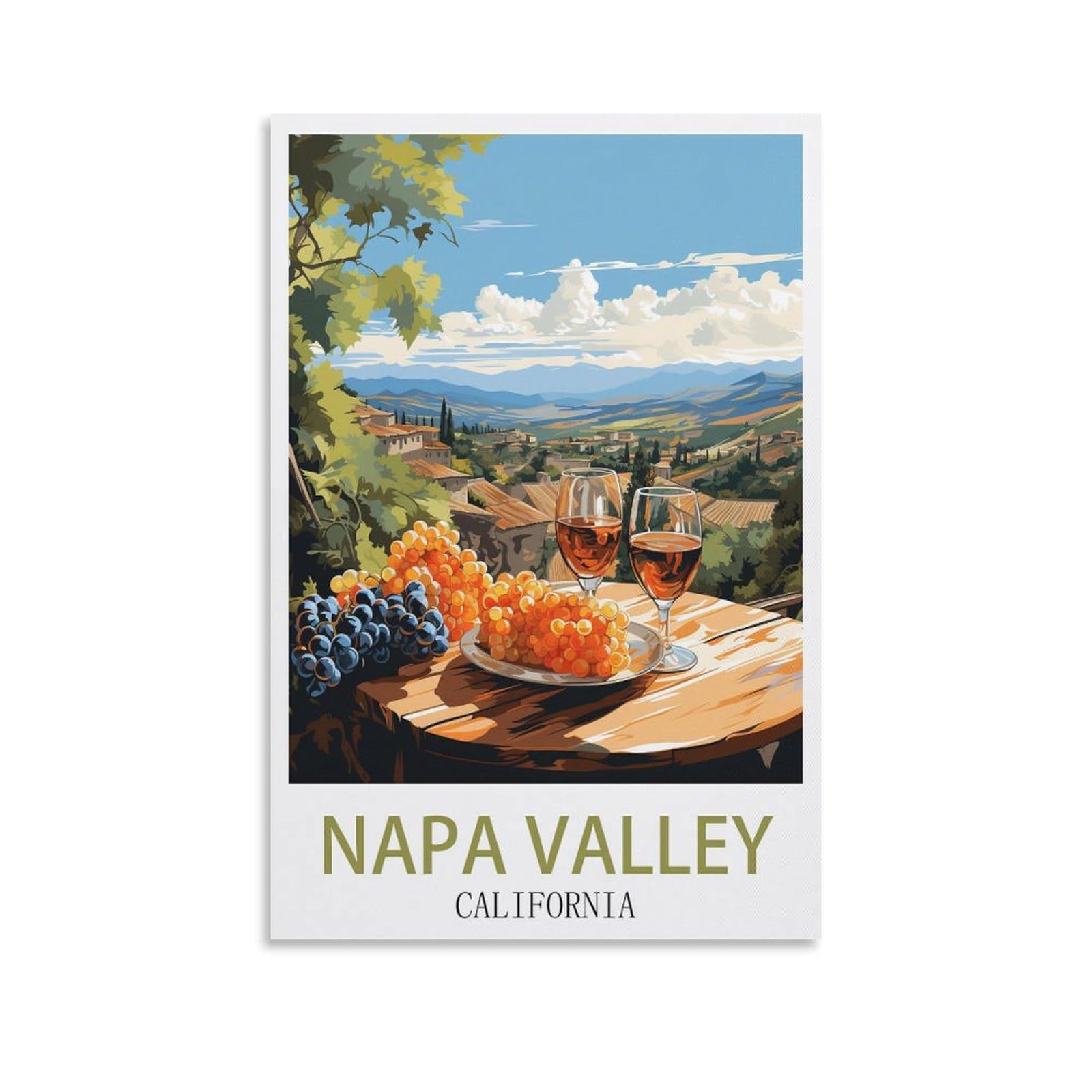 EZMLFA 5D Diamond Painting Kits,Napa Valley California Diamond Art Kits Adults, Create Your Own Diamond Painting Full Drill Gifts for Home Decor 40x50cm