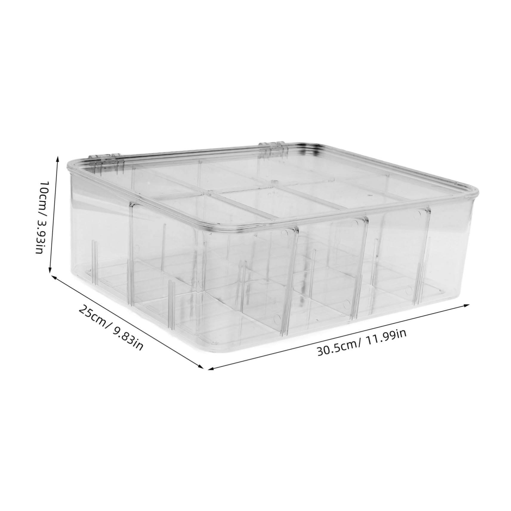 Unterteilte Lebensmittelbox aus Pet mit Dichtem Deckel 8-fächer Snack und Gemüseschale Luftdichter Frischhaltedose für Kühlschrank und Haushaltsorganisation
