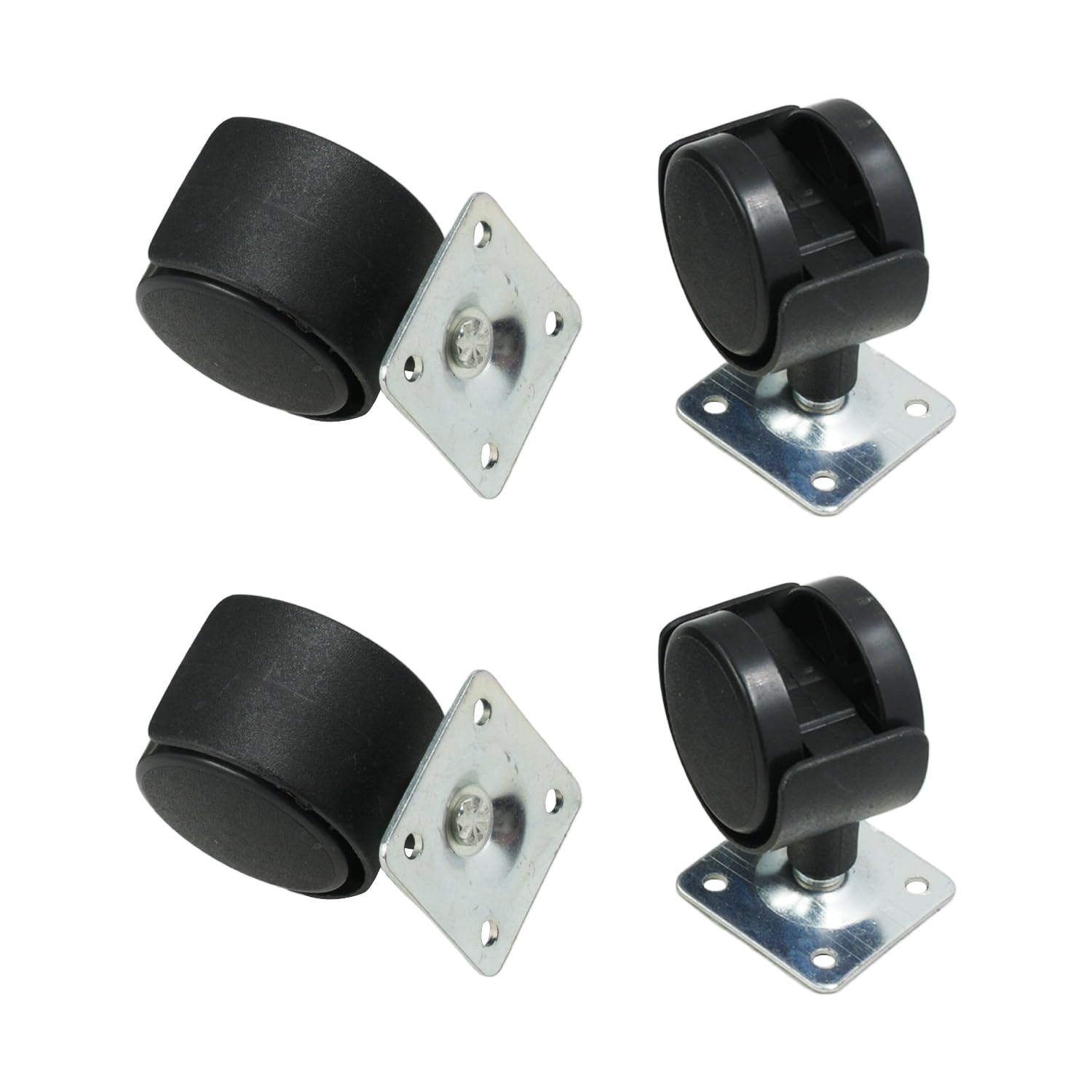 Conjunto de 4 placas de rueda giratoria de 1.5 pulgadas compatible con carrito de aspiradora Rainbow D4 SE D4C E E2 Series