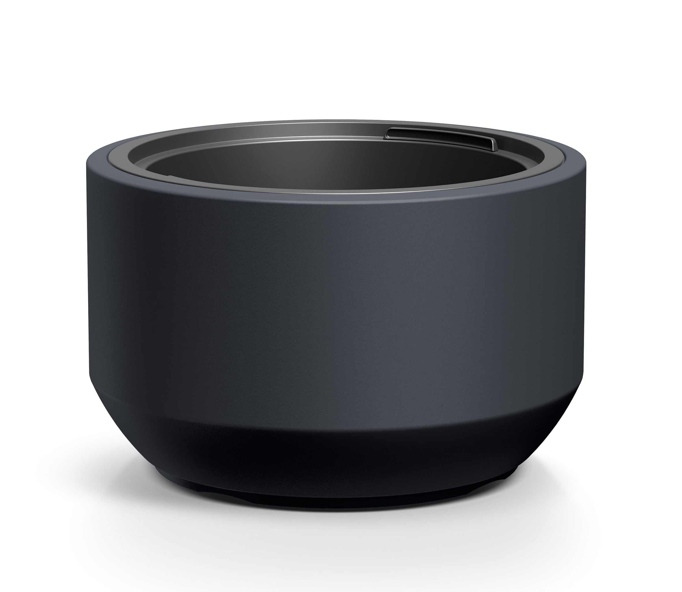 Spetebo Macetero de plástico con base cónica, 39 x 24 cm, diseño de maceta en color antracita con inserto para plantas, macetero para plantas, macetero para jardín, flores