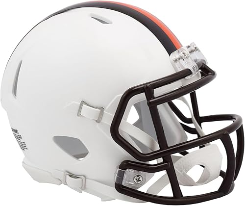 Riddell Cleveland Browns NFL 2023 On Field - Casco alternativo de mini velocidad (blanco fuera)