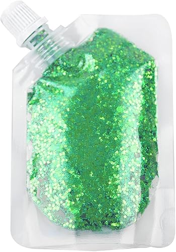 GL-Turelifes Gel de purpurina corporal, fácil de aplicar y quitar, 1.7 fl oz de lentejuelas de sirena, purpurina gruesa para cuerpo, cara, cabello,