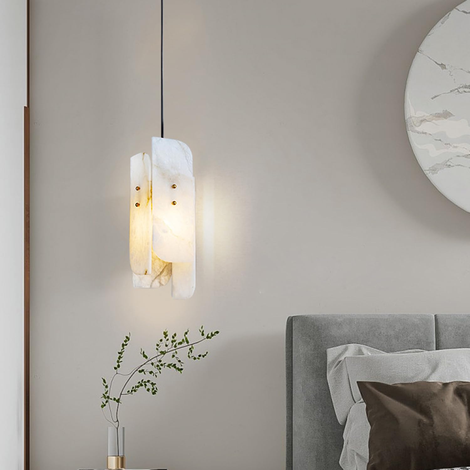 Lampada A Sospensione Light Luxury Creative In Marmo Da 15,7 Pollici