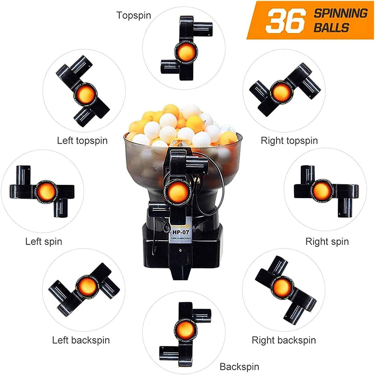 Máquina Automática De Tenis De Mesa Para Entrenamiento, Robot Lanzapelotas De Ping Pong Hp-07 Para Práctica Y Mejora De Habilidades, Robot Lanzapelotas De Tenis De Mesa, Máquina Auto Lanzapelotas
