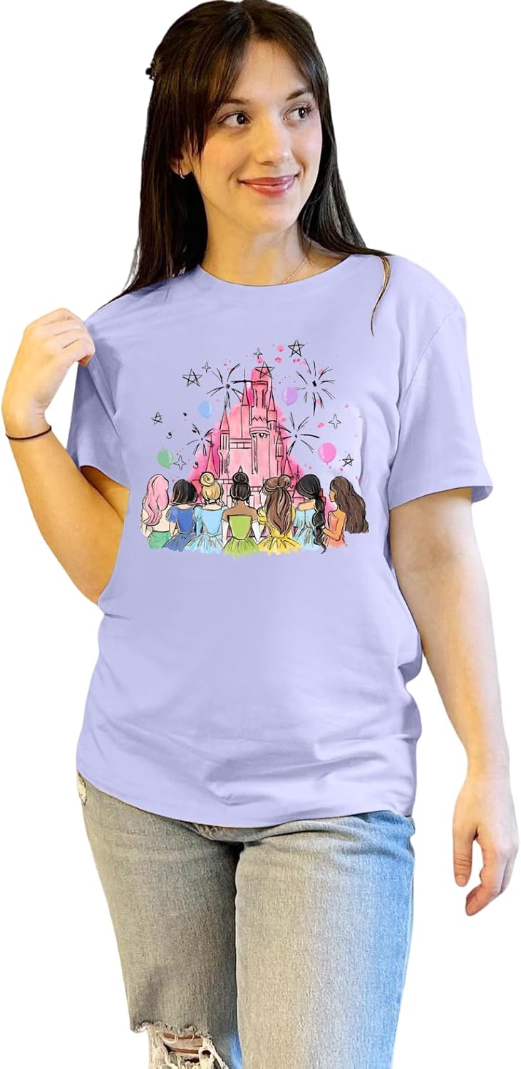 Magical Princess Shirts for Women: Magic Kingdom Tshirt Princess Shirt Funny Family Vacation Tee Casual Holiday Tee Top