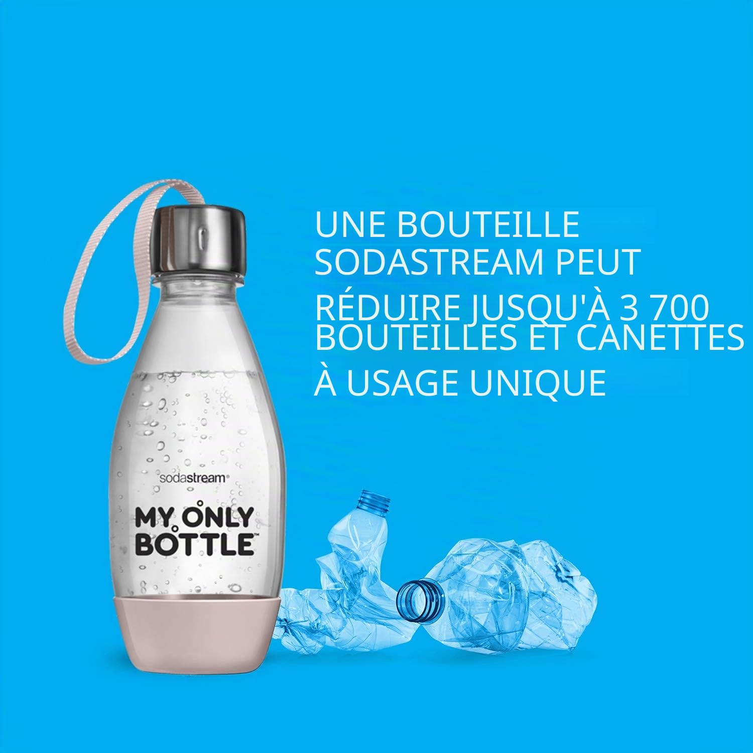 SodaStream My Only Bouteille 0,5 litre 1 Count (Pack of 4) rose