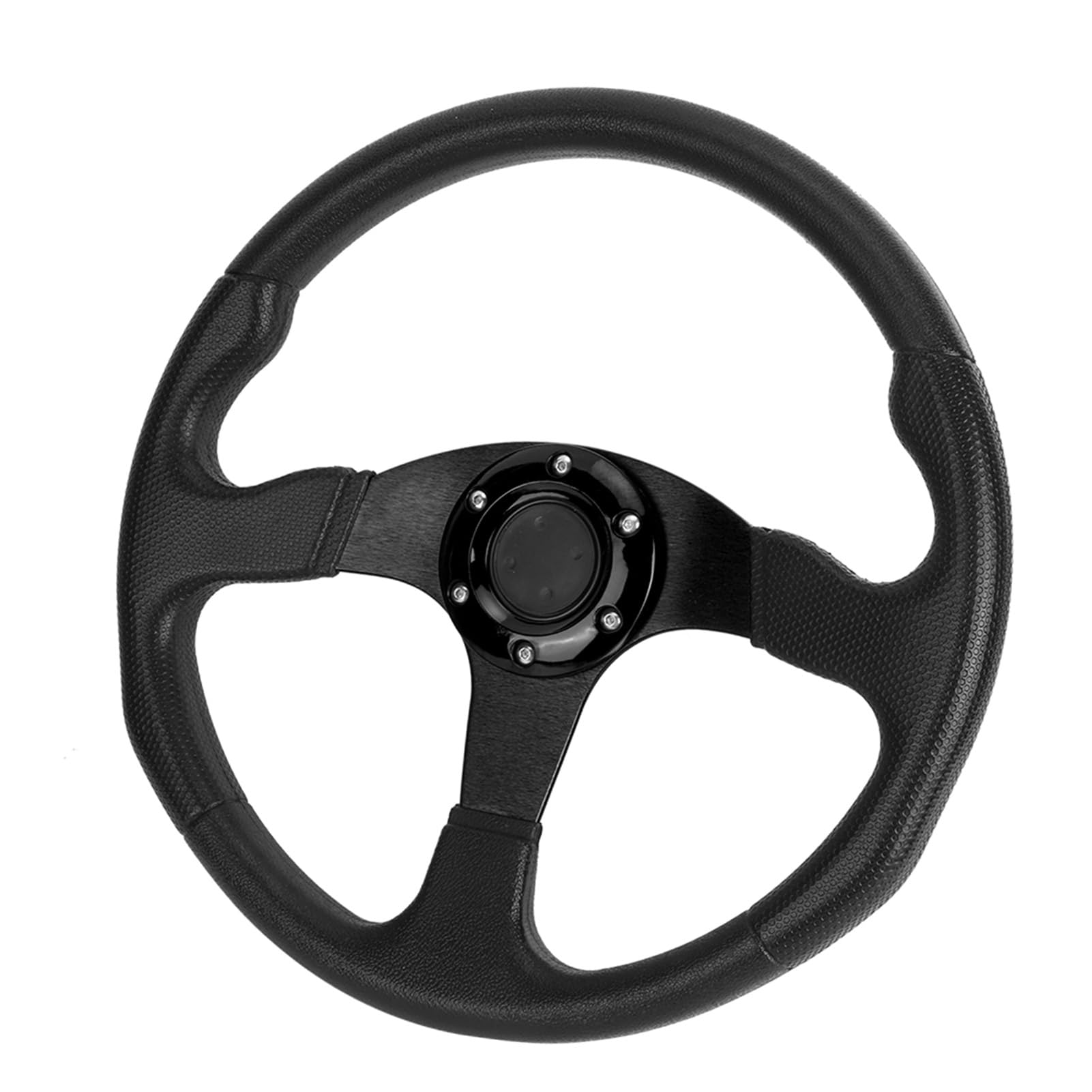 Sonew Volant Sport de Course Universel 350 Mm, Accessoire Léger 6 Modifiés en Bleu (BLACK)