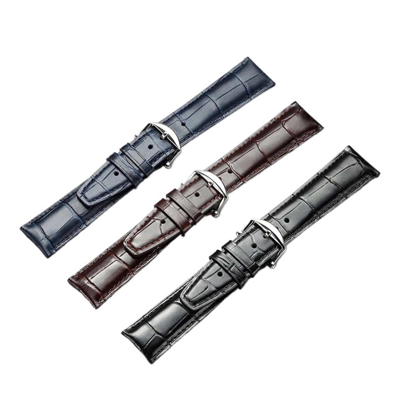 FYYFS pasek do zegarka ze skóry bydlęcej, zamiennik paska 20 mm, 21 mm, 22 mm, klamra ze stali nierdzewnej 316L, pasek z prawdziwej skóry