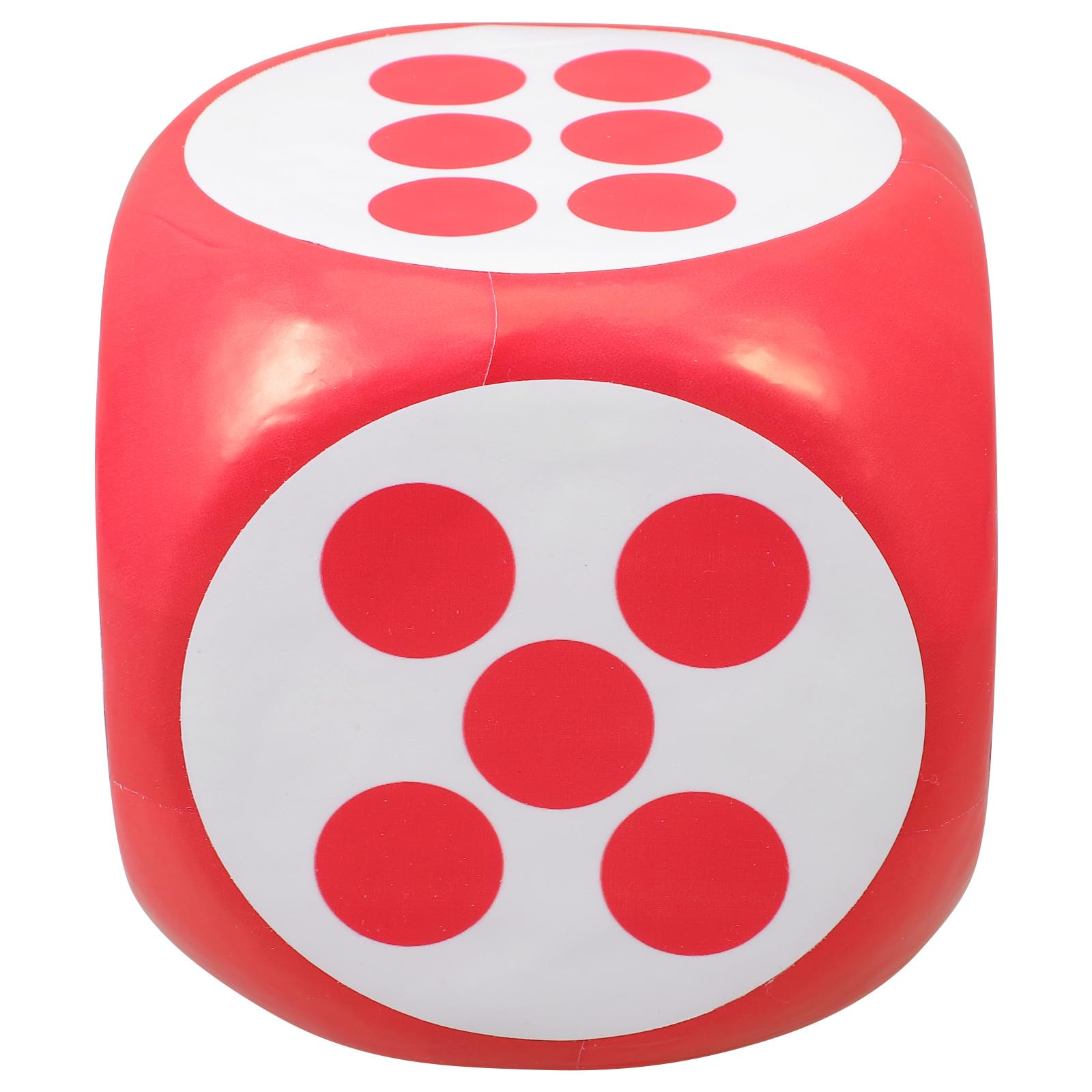 Veemoon Dés Géants en Mousse 20 Cm Rouge et Blanc, Accessoires de Jeu Polyvalents pour Fêtes, Réunions et Activités Ludiques,