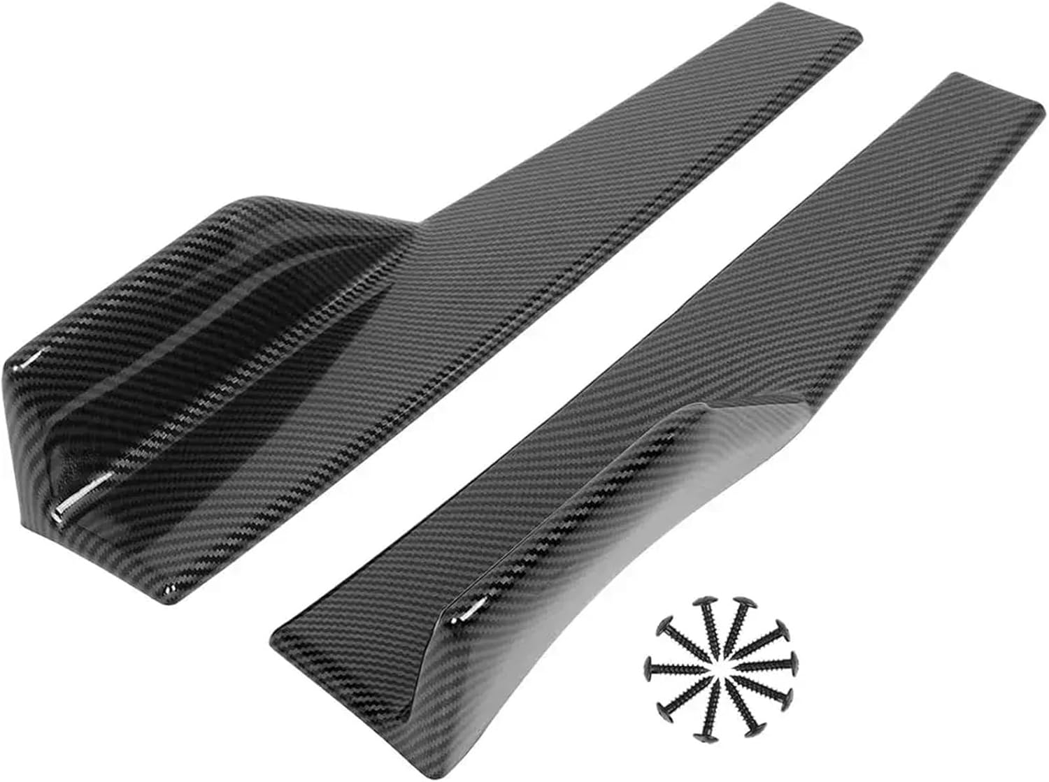 45cm Universal Side Skirt Winglet Extension Body Kit Compatible with BMW F30 F31 320i 328i 330i 335i 340i 316d 2012-2019 Car Accessories(Carbon Fiber)