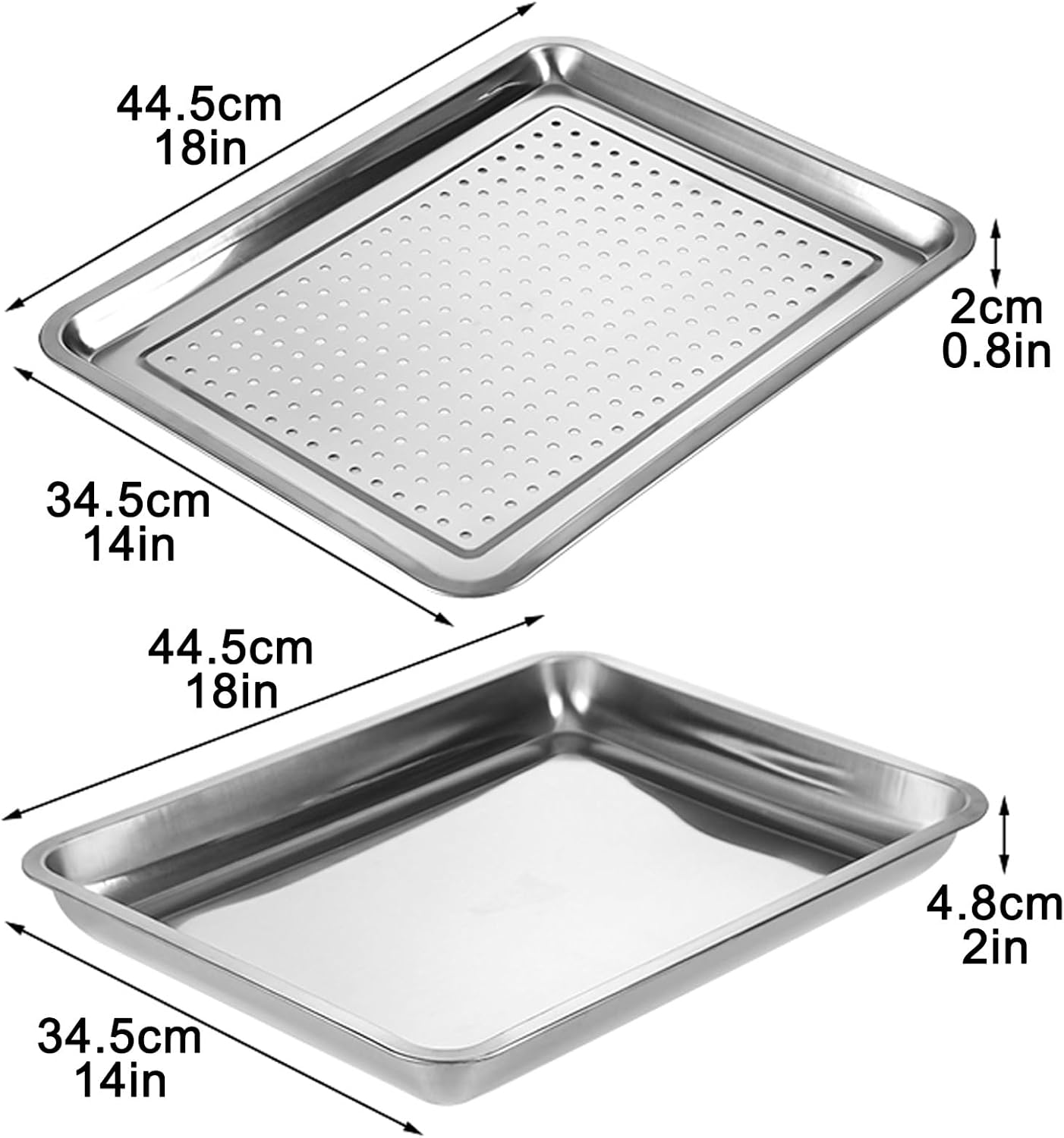 Stainless Steel Drain Tray - Multi-Purpose Kitchen & Restaurant Tool, Perfect for Fruits, Vegetables, and Food Prep, Easy to Clean & Durable Design