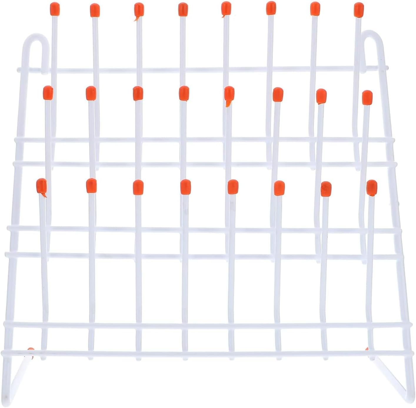 Drying Rack for Lab Pegs Lab Glassware Rack, Metal Wire Wall-Mount Tube Draining Rack Cleaning Equipment for Laboratory Artwork Drying Rack,32bit